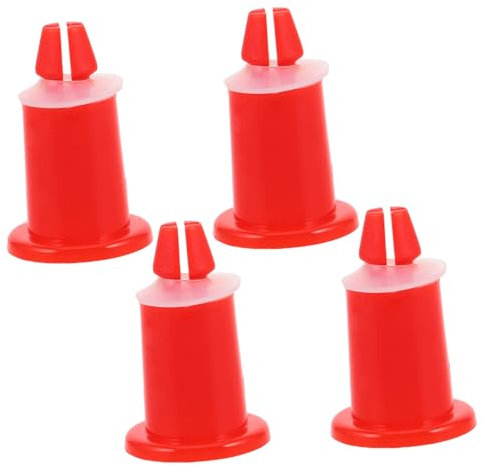 SHOWERORO Pie Nivelador De Bandeja De Báscula Eléctrica, Patas De Repuesto De Plástico Naranja, Compatibles Básculas Digitales, Accesorio Para Mantenimiento, Pack De 4 Unidades