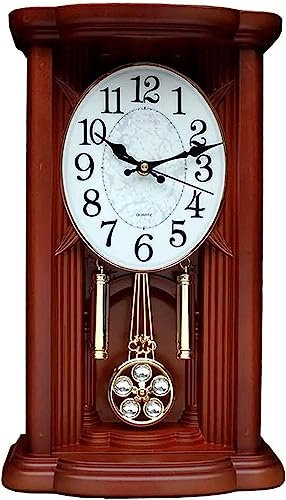 Orologio a Pendolo, Orologi da Camino Vintage, Orologi da Camino a Batteria per Soggiorno, Ufficio, casa, Orologio da Camino con Carillon Westminster, Orologi da Camino a Legna