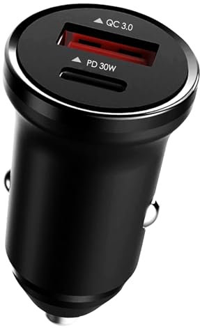 Carica Batteria per Auto, Caricatore Accendisigari, 54W Total Presa Accendisigari USB C PD & QC 3.0 Fast Charging Caricabatterie, Auto Accendisigari USB C 12V, per Phone Tablet Xiaomi LG