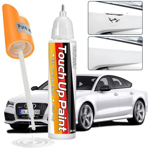 Galitoon Rimuovi graffi auto, penna ritocco carrozzeria, Ritocco vernice Due in uno, Soluzione veloce e facile per riparare piccoli graffi automobilistici vernice per carrozzeria (1, Bianco)