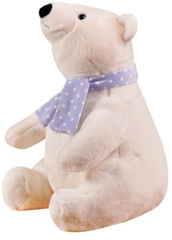 JIIENO Eisbär Plüschtier, Süßes Kuscheltier Weicher Bär Dekokissen Umarmendes Plüschtier for Kinder Und Erwachsene Weihnachten(40cm)