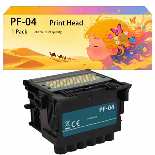 Kit di Ricambio Testina di Stampa PF-04 3630B003 (con Chip) Compatibile per Canon Stampanti IPF650 IPF655 IPF750 IPF755 IPF760 IPF765 IPF770 IPF780 IPF830 IPF840 IPF850 Durevole e Stabile 1 pack