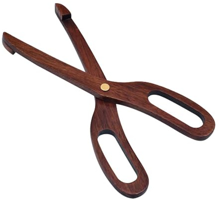 FLCPJGV Pinze da Cucina in Legno, pinze per Dolci e Pasticceria, Utensili a Forbice, Leggere per Pane da Barbecue, da Cucina in Legno per Barbecue