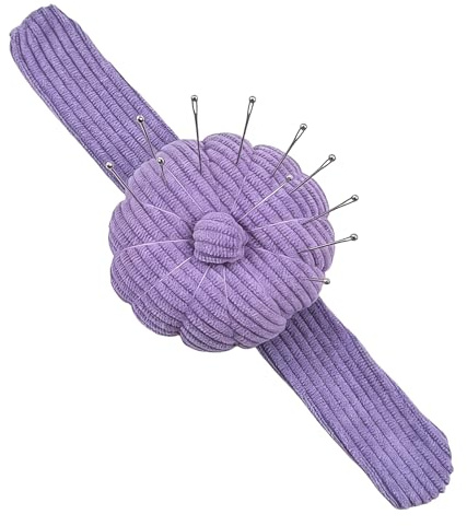 Generisch Coussin d'aiguille portable, porte-épingles de bracelet, accessoire de , design doux et durable avec ajustement réglable pour matelassage, broderie, artisanat, maison, studio, classe