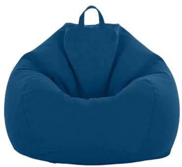 QWWQYDY Funda para Silla De Puf Funda de sofá Tipo puf cómoda, Lavable, Transpirable, y extraíble, Ideal for el Dormitorio.(Blue,80-90cm)