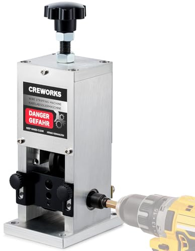 CREWORKS Manual Cable Stripper Machine, Portable Wire Stripping Tool for Copper Scrap Recycling, Aluminium Alloy Cable Peeler for Electrical Wires 1.5-25mm