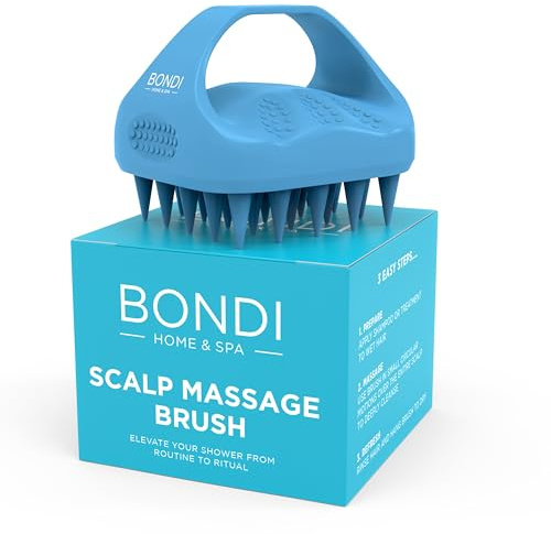 BONDI HOME & SPA - Hair Scalp Massager - Shampoo Brush for Scalp-Care - Promotes Healthy Hair Growth - 100% Silicone Scalp Brush to Exfoliate & Refresh