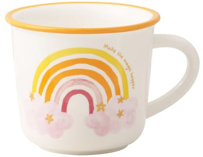 TREEWOO Jolie tasse arc-en-ciel de 355 ml en céramique avec poignée pour café, thé, lait, eau, cadeau pour homme et femme, Noël, anniversaire, anniversaire de mariage, Thanksgiving