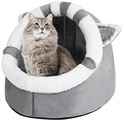 Katzenbett Haustierhöhle Katzennest Schlafbett Warme Katzenhöhle Weiches Katzenhaus Gemütliches Zelt für Katzen Welpen Gemütliches Haustierkissen