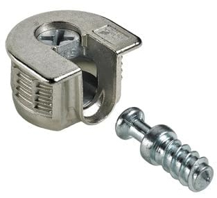 Hettich HKB 62494 - Herrajes de conexión excéntrica (8 unidades, VB 35/16, diámetro de 20 mm, zinc fundido a presión, niquelado, producto de calidad del fabricante)