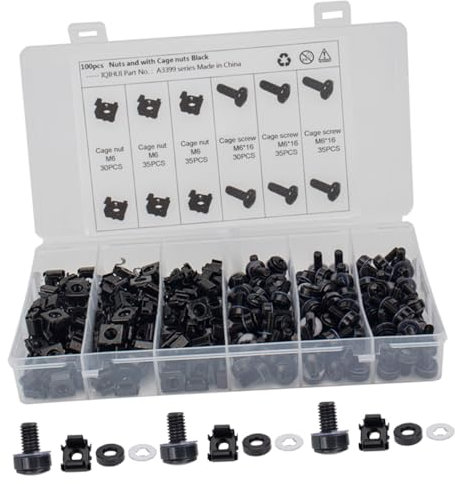 CIYODO Cage Nut Screw Assortment Washers Nuts Square Hole Hardware Easy Install of Cabinet Screws