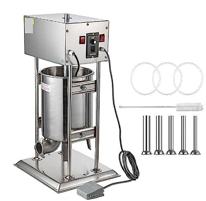 10L/ 15.4lbs Electric Vertical Sausage Stuffer Automatic Filling Machine Stainless Steel Kitchen Accessory Home Appliance Fast and Efficient
