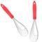 Fouet ergonomique en acier inoxydable avec poignée plate en silicone, batteur à œufs, accessoire de cuisine pratique