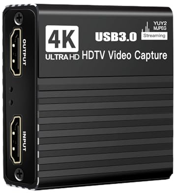 4K Capture-kort – 1080P videoinspelningskort – 60FPS adapter, 4K- för TV-konsol inspelning och live-överföring undervisning