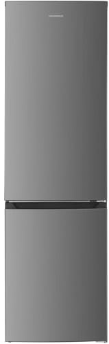 HEINNER HCNF‑HM253XE++ – 253 L Kühl-Gefrier-Kombination - Total No Frost - Energieklasse E - Edelstahloptik - LED-Innenbeleuchtung, 5 Jahre Garantie (Silber)