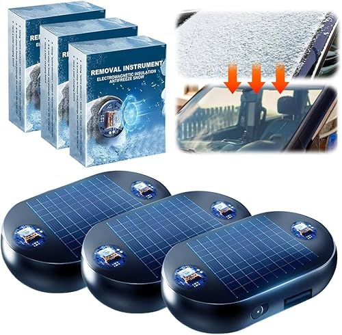 Hoffmarkt IceWave Anti-Frost-System, Electromagnetic Car Deicer, Electromagnetic Car Defroster, Frost Breaker for Car Windscreen, Deicer Car Windscreen Spray,Car Heater,Winter Vehicle Protection (3PC)