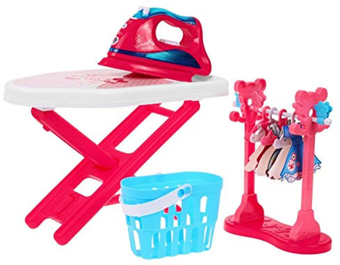 BSD Gioco d'Imitazione - Set da Stiro per Bambini, ASSE da Stiro, Ferro da Stiro con Accessori per Bambini