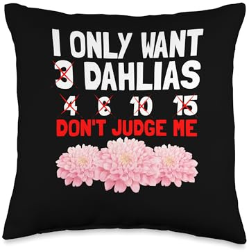 Dahlia Enthusiast Dahlia Seeds for Planting Pink Dahlias Throw Pillow