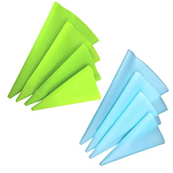 LABRIMP Set Per Decorare Torte 8 Pezzi À Poche in Silicone À Poche Per Glassa À Poche Per Verde 4 Pezzi Facili Da Maneggiare Per La Cottura.