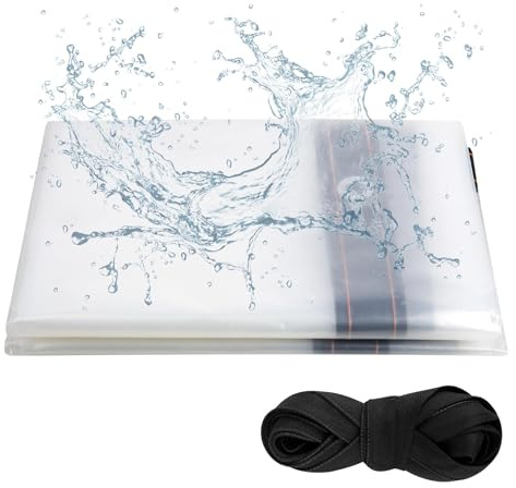 Clear Tarpaulin Waterproof Heavy Duty 3m x 3m Transparent tarpaulin Sheet, Transparent PVC Clear Tarpaulin with Eyelets and Rope, Waterproof tarpaulins for Home Garden Outdoor Camping Caravan
