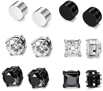 6 Pair Magnet Ohrringe Herren Magnet Ohrringe Magnetische Magnetic Earrings For Men