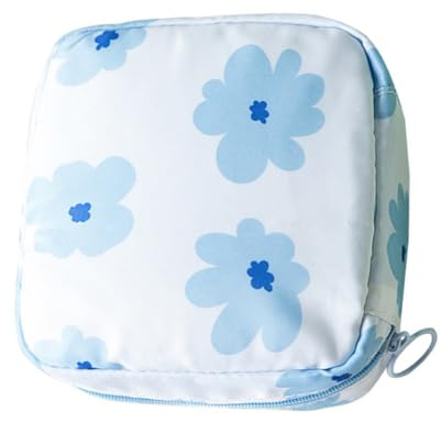 Garneck Bolsa para Guardar Toallas Sanitarias Cremallera Tamaño Compacto para Uso Femenino Bolsa Portátil para Compresas Menstruales y Accesorios de Higiene Viajes y Color Aleatorio