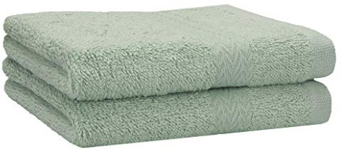 Betz 2 Stück Duschtücher Duschtuch Set Größe 70x140 cm Duschhandtuch Badetuch Strandtuch Handtuch Premium 100% Baumwolle Farbe heugrün