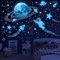 Leuchtsterne Kinderzimmer Sterne leuchtend Selbstklebend Wandsticker Wandaufkleber Kinderzimmer Junge Mädchen Kinder Mond Astronaut Leucht Aufkleber Schlafzimmer Wohnzimmer Wandtattoo