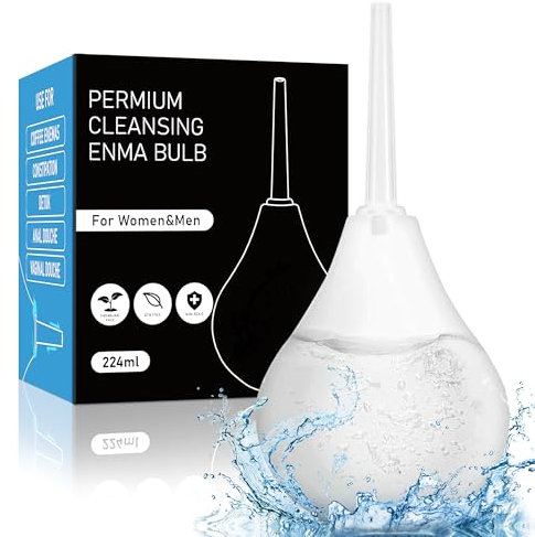 Einlauf zur darmreinigung 224ML-Po Dusche Irrigator darmspülung • Intimdusche zur Analdusche und Vaginaldusche für herr&frau (Weiß)