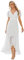 Ever-Pretty Robe Mère de Mariée Femme Longue Asymétrique Dentelle Manches Courtes Col V Fluide Chic Blanc 46