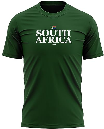Purple Print House Sudáfrica 1891 - Camiseta para hombre, diseño retro de rugby, bosque, L