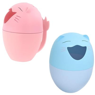 TOPBATHY Badespielzeug Für Kinder 2st Shampoo-Becher Badespielzeug Für Kinderbadspüler Shampoo-Schaufel Bestreuen Badewasserfallspielzeug Shampoo-badeeimer Shampoo-löffel Baby Karikatur Pp