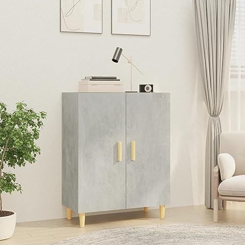 ShGaxin Buffet en contreplaqué gris béton 70 x 34 x 90 cm, meuble de salon, buffet, meuble de salle à manger, meuble d'appoint, armoire de salon, buffet 812100