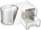 Bekeify Organizador de Maquillaje Giratorio 360 Grados Organizador Cosméticos Almacenaje Maquillaje con 2 Cajones para Pintalabios, Brochas, Perfumes, Cremas, Baño, Dormitorio Tocador, Blanco