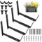 4 PcsWindow Box Brackets, 5.9-11.8 Adjustable Window Box Planter Brackets for Window Sill Planter Balcony Planters for Railing Planters, Outdoor Hanging Bracket for Fence Balcony Garden Deck