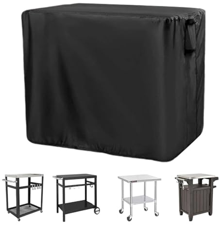 Funda Protectora Rectangular Para Mesa De Terraza,Cubierta Protectora Para Carrito De Barbacoa En Exterior | Funda Plegable Rectangular para Preparación en , Jardín, Terraza, Camping, Picnic