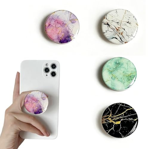 JYNXOR 4 Pcs Soporte y Agarre para Teléfonos Móviles y Tablets, Soporte De Anillo De Agarre para Teléfono Móvil, Agarre Seguro, Soporte Telefono para Smartphones y Tabletas, Plegable y Retráctil