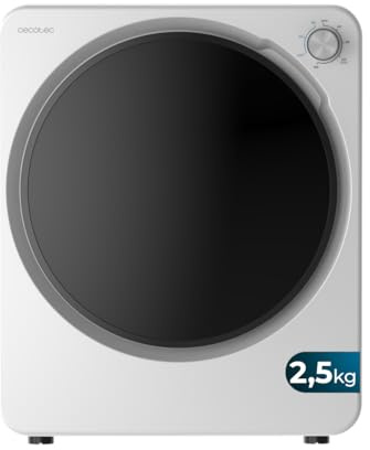 Cecotec Bolero DressCode Dry Mini sèche-linge d'évacuation 2,5 kg 3150 V, 950 W, 6 programmes, programme ECO, contrôle knob intuitif, séchage rapide et efficace, idéal pour les petits espaces, blanc
