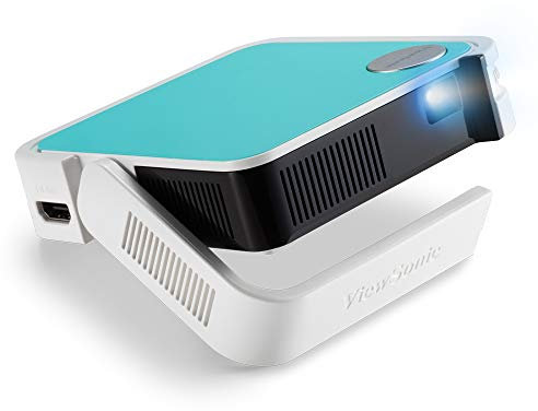 ViewSonic M1 mini Plus Pocket LED Ultra-Portable Projector with integrated JBL Audio, Wi-Fi, Bluetooth, WVGA, 120 Lumens, HDMI, USB, Compatible with TV Sticks & Gaming Consoles, in 3 Colours