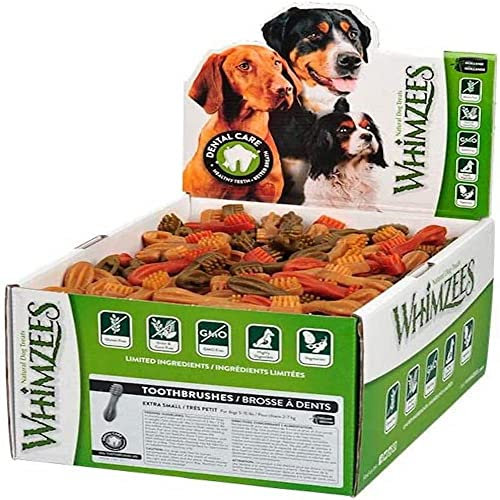 WHIMZEES Snack Zahnbürste Mix 14,5 cm Box 30 Stück
