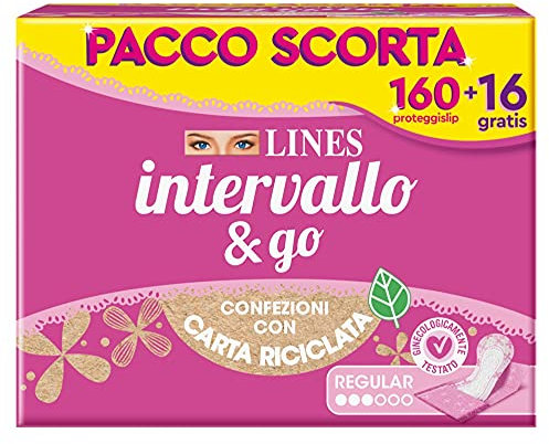 Lines Intervallo, Pacco Scorta 176 Proteggislip ripiegati