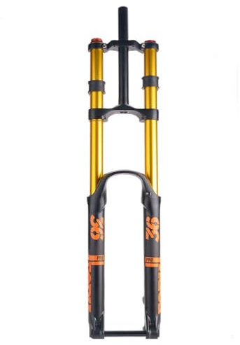 QHYRZE 26 27.5 29 Mountain Bike Suspension Fork Suspension Travel 160mm DH MTB Air Fork Rebound Adjustable Straight Double Shoulder Downhill Fork Thru Axle 15x110mm