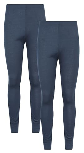 Mountain Warehouse Talus Mens Baselayer Pants Multipack - Isotherm Leggings, High Wicking Baselayers, Warm - Best for Winter, Skiing, Snowboarding Navy (2 Pack) XL