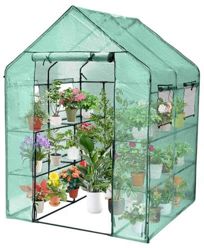 Ansobea Serra verde grande, 143 x 143 x 195 cm, serra per pomodori, serra da giardino, 130 g