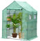 Ansobea Grün Gewächshaus Groß 143 x 143 x 195cm Foliengewächshaus Tomatengewächshaus Treibhaus Anzuchthaus Gartenhaus Frühbeet 130g PE-Plane Gemüse Gewächshaus