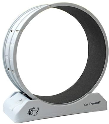 Katzenlaufrad, Laufrad für Katzen Leise, Mittelgroß 80cm, Pfotenschutz, Feststellbar, Katzenspielzeug für Wohnungskatzen, Haustier Katze Laufrad Spielzeug,Grey