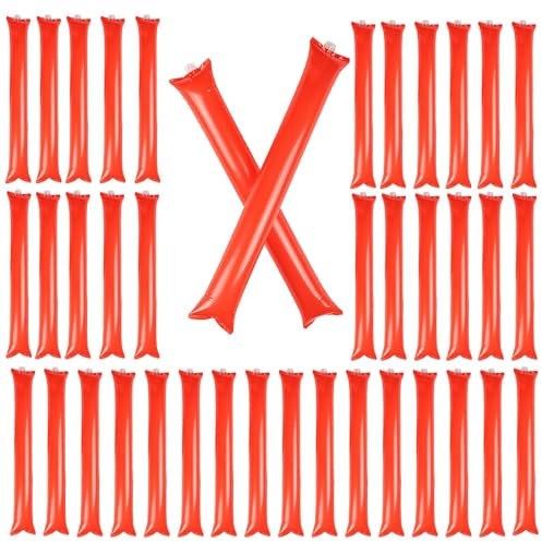 JINGLING Inflatable Cheer Sticks, Team Spirit Boom Sticks, Cheer Up Toys Cheerleading Sticks, Set of 40, Lightweight Noise-Maker, Party Accessories, Party Cheering Stick for Sports Events, Parties and