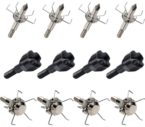 KURUGEILI Lot de 12 marteaux à tête large pour petit gibier - Points de judo - Ensemble mixte avec tête large - Vis dans têtes de flèche pour la chasse, la pratique du terrain - Parfait pour les