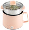 MINRS Multikocher, Reiskocher Klein 1,7L Kapazität Antihaft-Topf 300W und 600W Slow Cooker Sauté Dampfgarer Edelstahl Innentopf Anti-Trockenbrand-Schutz Doppelten Schichten Isolierfunktion