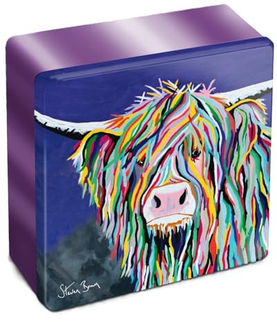 Dean’s Shortbread Kev McCoo All Butter Tin, biscotti scozzesi tradizionali al burro, latta regalo decorativa Highland Cow, shortbread autentici artigianali